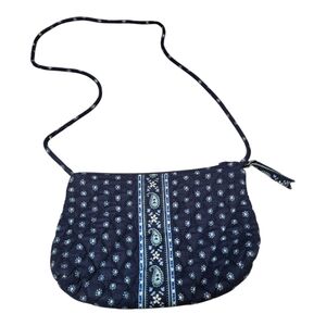 Vintage Vera Bradley Seaport Navy Small Quilted Crossbody Bag